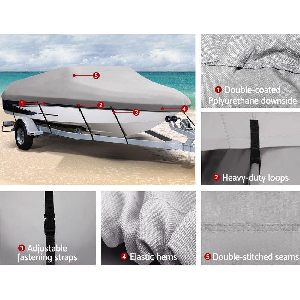 14 - 16 foot Waterproof Boat Cover - Grey