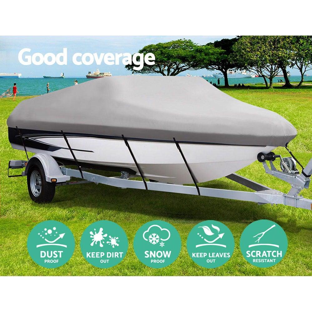 16 - 18.5 foot Waterproof Boat Cover - Grey