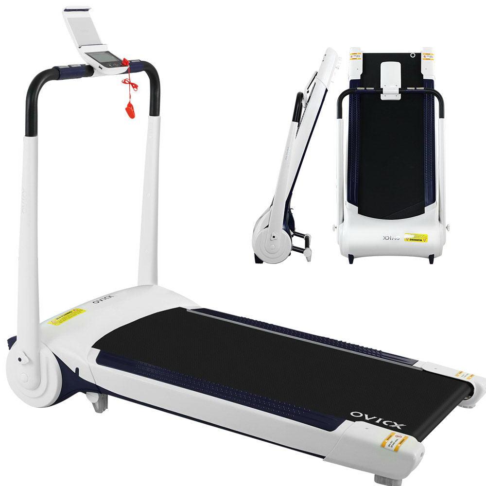 OVICX Electric Treadmill Q1 Home Gym Exercise Machine Fitness Equipment Compact White