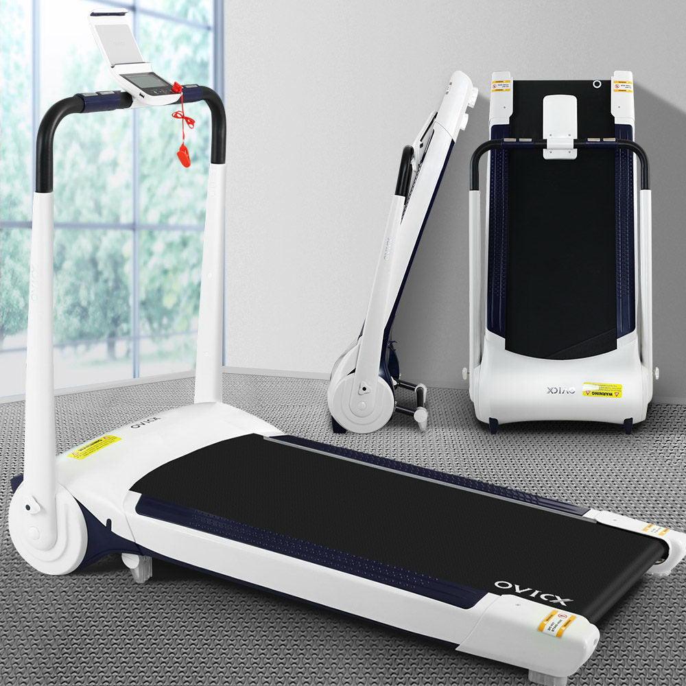OVICX Electric Treadmill Q1 Home Gym Exercise Machine Fitness Equipment Compact White