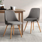 Artiss Set of 2 Replica Dining Chairs Beech Wooden Timber Chair Kitchen Fabric Grey