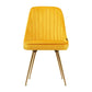 Artiss Set of 2 Dining Chairs Retro Chair Cafe Kitchen Modern Metal Legs Velvet Yellow
