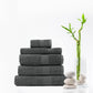 Royal Comfort 5 Piece Cotton Bamboo Towel Set 450GSM Luxurious Absorbent Plush - Granite
