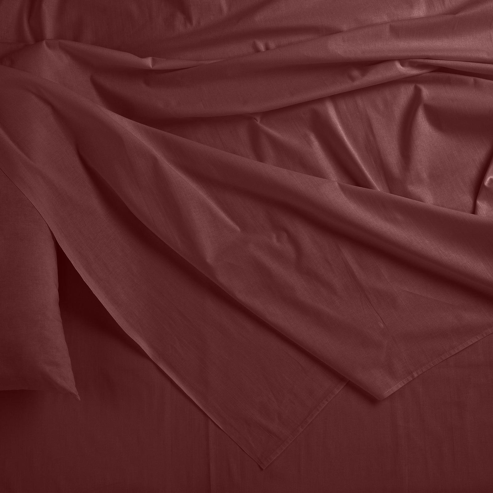 Royal Comfort Bamboo Blended Sheet & Pillowcases Set 1000TC Ultra Soft Bedding - Queen - Malaga Wine