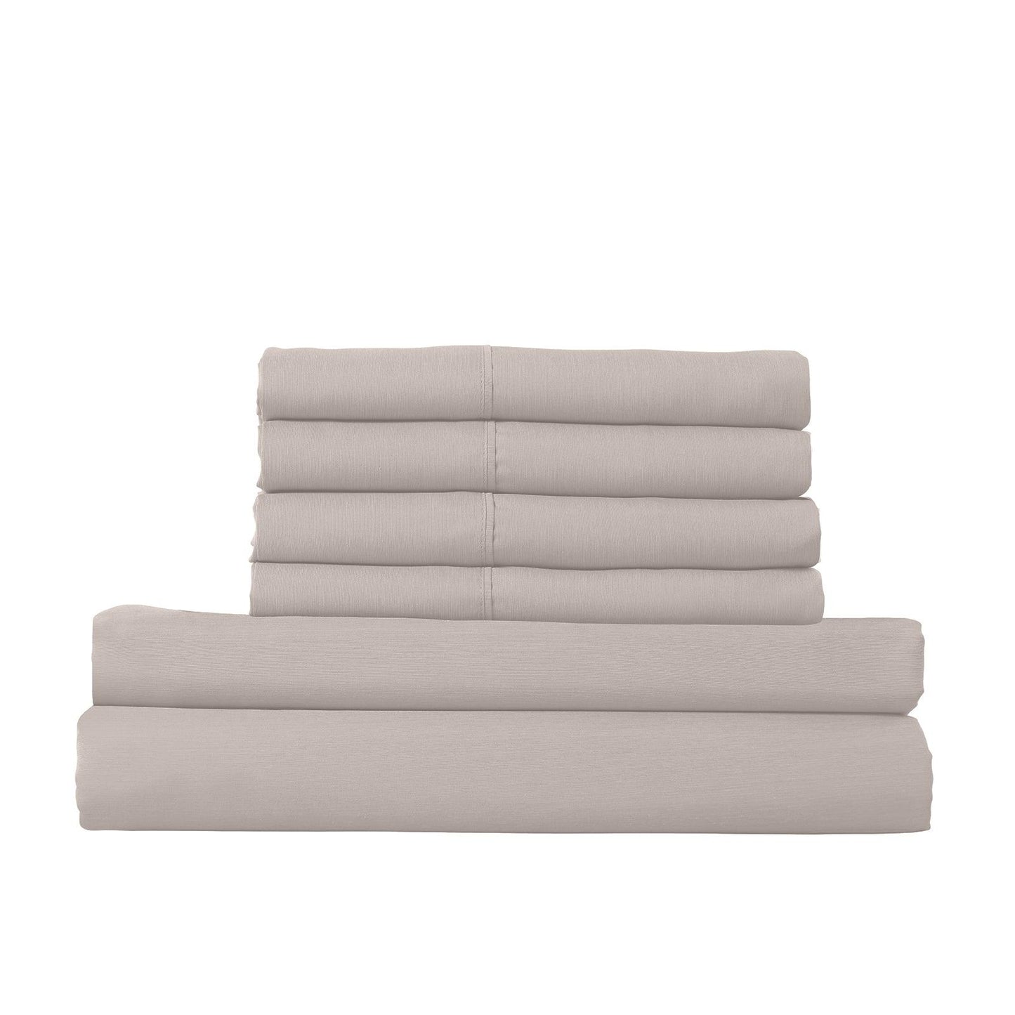 Royal Comfort 1500 Thread Count 6 Piece Cotton Rich Bedroom Collection Set - Queen - Stone