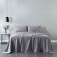 Royal Comfort Vintage Washed 100% Cotton Sheet Set Fitted Flat Sheet Pillowcases - Single - Grey