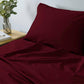 Royal Comfort Vintage Washed 100% Cotton Sheet Set Fitted Flat Sheet Pillowcases - Double - Mulled Wine