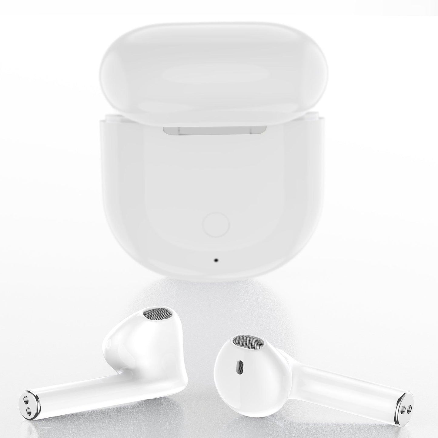 FitSmart Wireless Earbuds Earphones Bluetooth 5.0 For IOS Android In Built Mic - White