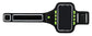 LED Sport Active Biking Glow Night Safety Armband Band w/ Phone Holder - Black Black