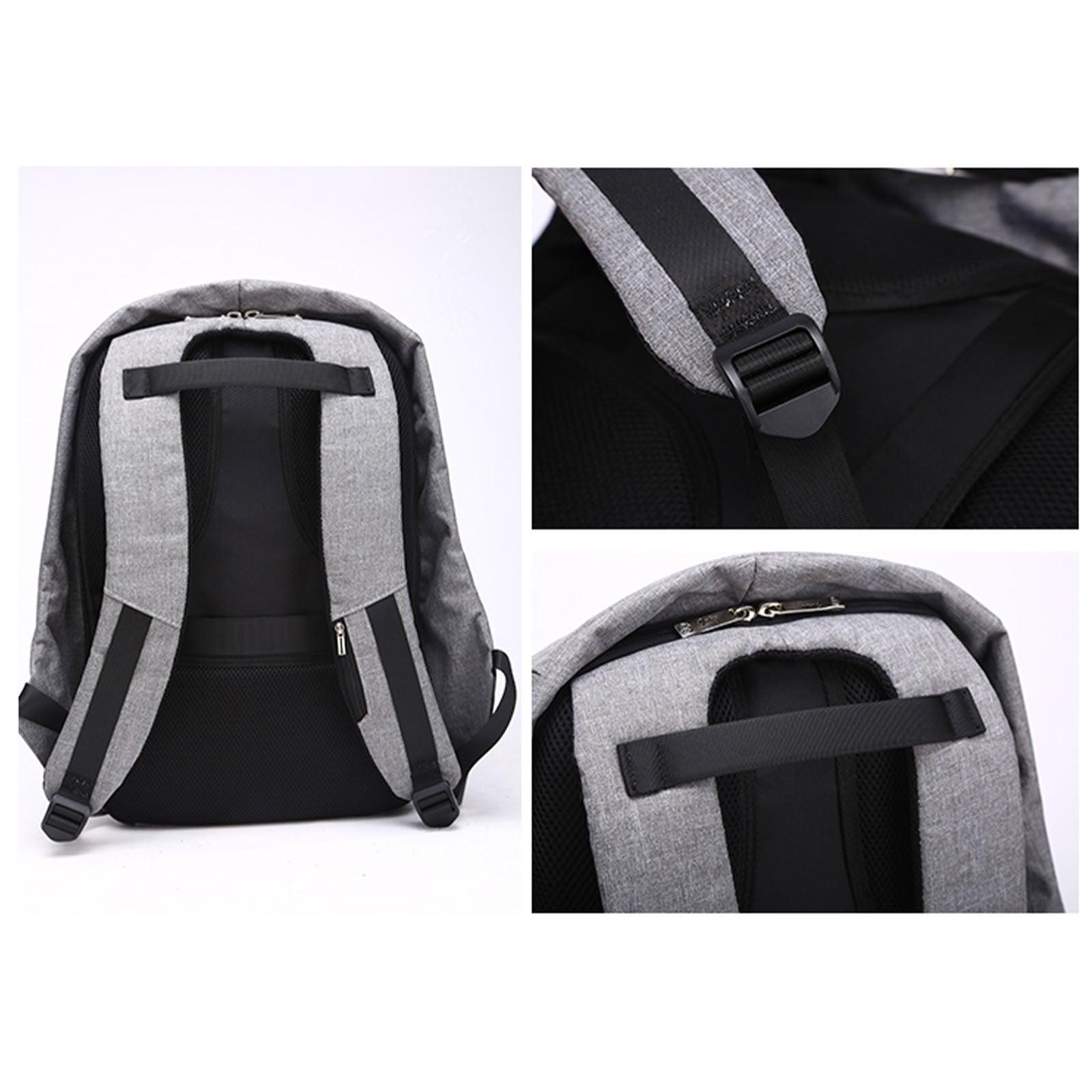 Anti Theft Backpack Waterproof bag School Travel Laptop Bags USB Charging 40 x 31 x 11cm Grey