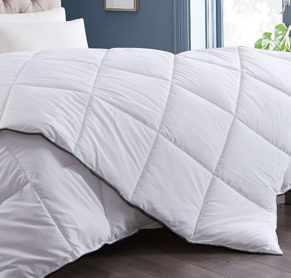 Royal Comfort 350GSM Luxury Soft Bamboo All-Seasons Quilt Duvet - Double - White
