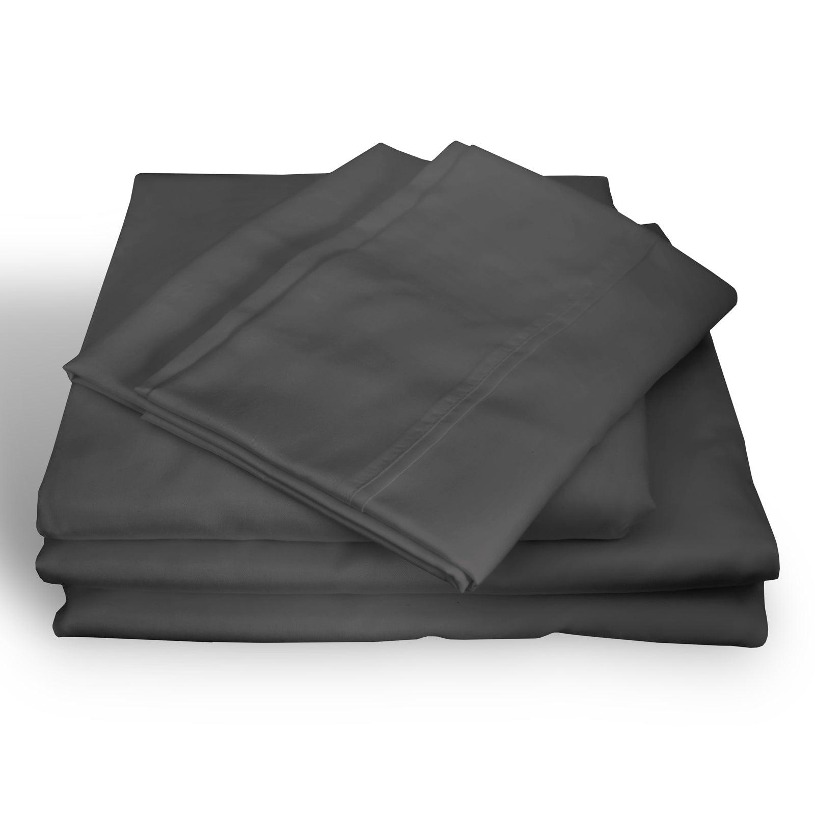 Royal Comfort 1000TC Hotel Grade Bamboo Cotton Sheets Pillowcases Set Ultrasoft - King - Pewter