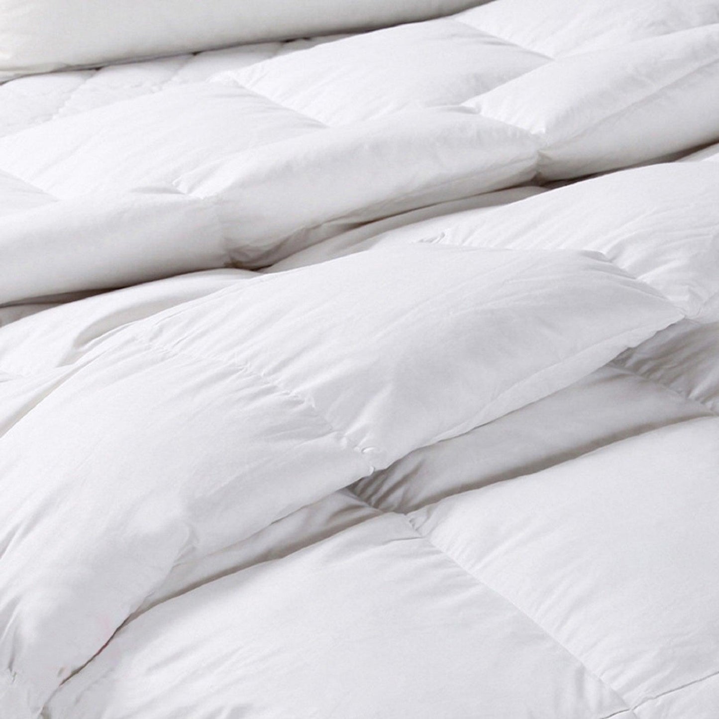 Royal Comfort 50% Goose Feather 50% Down 500GSM Quilt Duvet Deluxe Soft Touch - Single - White