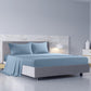 Royal Comfort 1000TC Hotel Grade Bamboo Cotton Sheets Pillowcases Set Ultrasoft - Double - Blue Fog