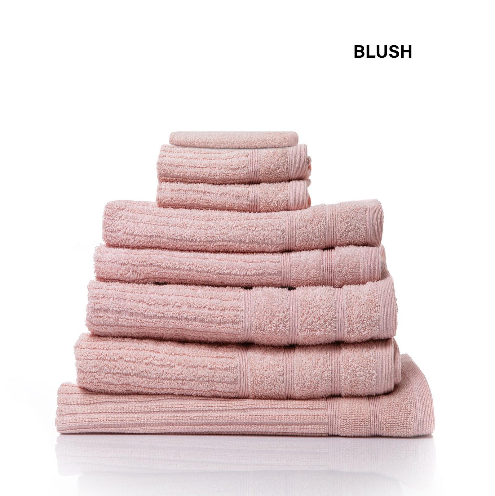 Royal Comfort Eden Egyptian Cotton 600GSM 8 Piece Luxury Bath Towels Set - Blush