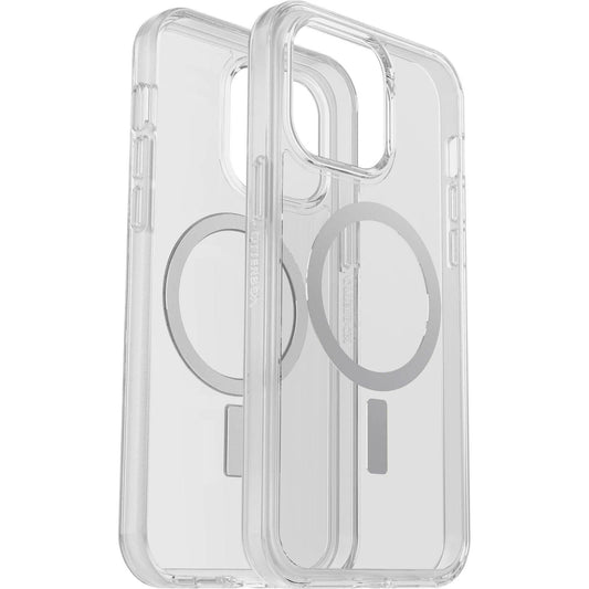 OTTERBOX Apple iPhone 14 Pro Max Symmetry Series+ Clear Antimicrobial Case for MagSafe - Clear (77-89263), 3X Military Drop Protection