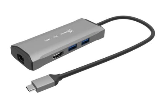 J5create 4K60 Elite USB-C 3.2 10Gbps Travel Dock Compatible with USB4 devices USB-C to HDMI, USB-C, USB-Ax2, RJ-45