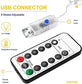 USB Powered 300 LED Curtain String Light with 8 Modes and Remote Control for Bedroom Party Wedding Decorations