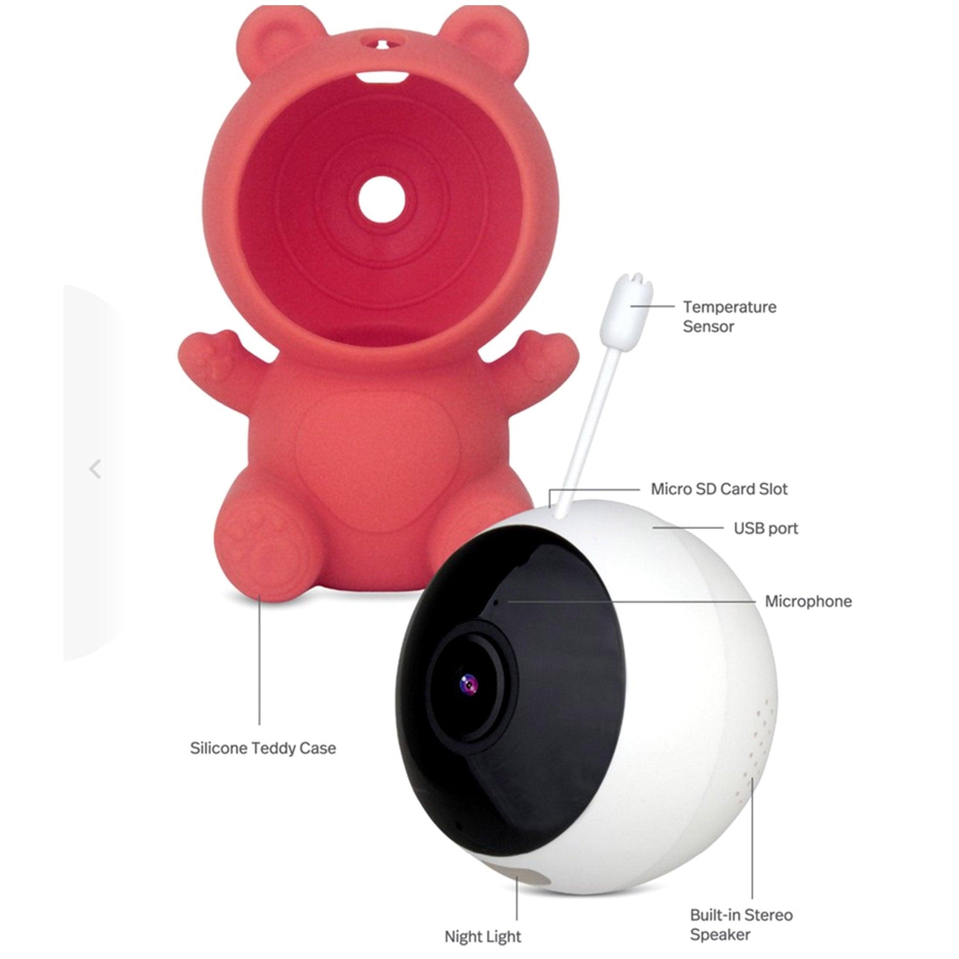 New DGTEC Teddy Smart Full HD Baby Monitor Pink iOS Android App