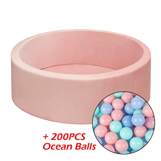 90X30cm Ocean Ball Pit Soft Baby Kids Play Pit + 200PCS Macaron Ocean Balloons