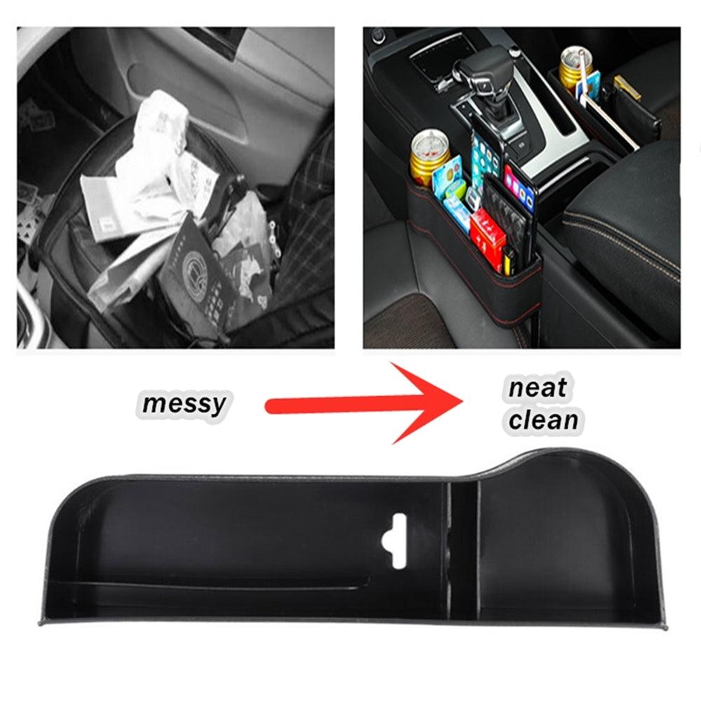 2X Car Seat Gap Slit Pocket Storage Organizer Caddy Keys Phone Coins Holder Box