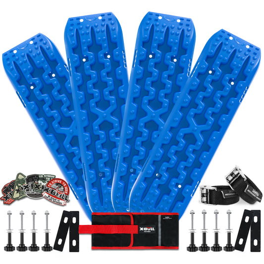 X-BULL Recovery tracks Boards 10T 2 Pairs Sand Mud Snow With Mounting Bolts pins Blue