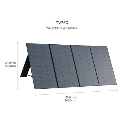 BLUETTI PV350 350W Solar Panel for AC200P/AC200MAX/AC300/EP500 Solar Generator Portable Power Station, Foldable Solar Power Backup, Off-Grid Supplies for Outdoor Camping, Power Failure, Road Trip