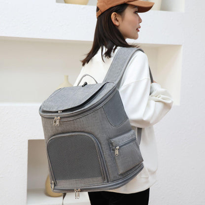 Floofi Pet Backpack -Model 2 (Grey) FI-BP-102-FCQ