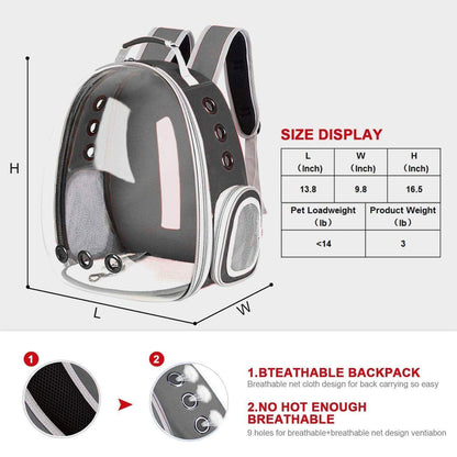 Floofi Space Capsule Backpack - Model 1 (Grey) FI-BP-105-FCQ