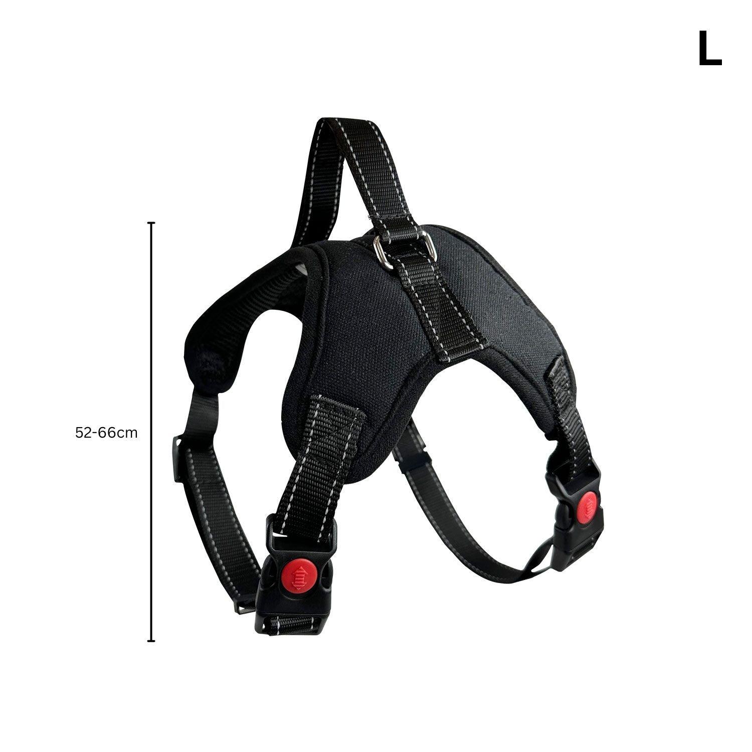 FLOOFI Dog Harness L Size (Black) FI-PC-157-XL