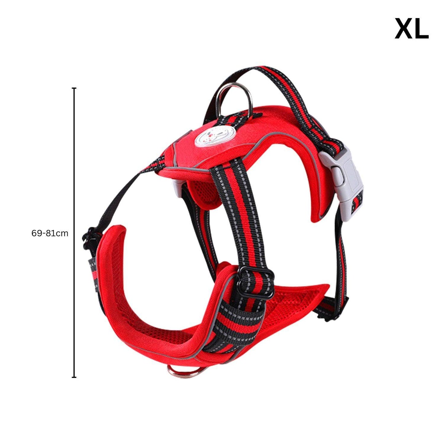 FLOOFI Dog Harness Vest XL Size (Red) FI-PC-178-XL
