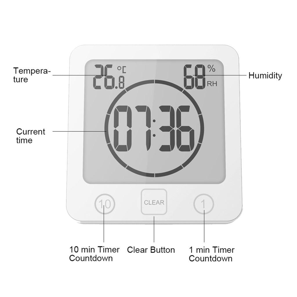 GOMINIMO Timer Shower Clock (White) GO-SC-100-EM