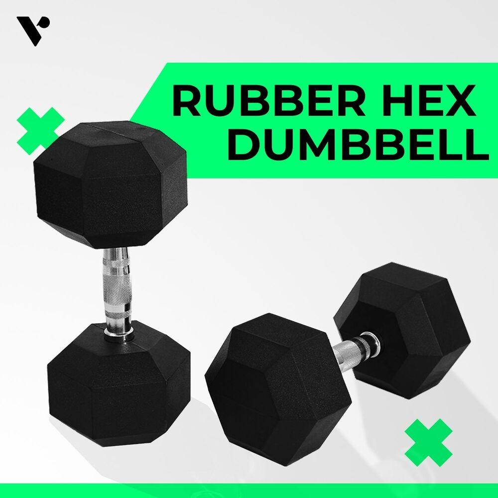 VERPEAK Rubber Hex Dumbbells 20kg - VP-DB-108 / VP-DB-108-LX