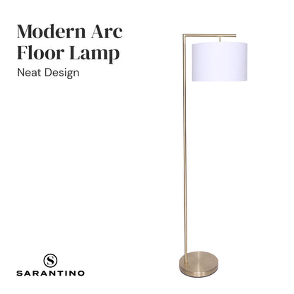 Sarantino 90-Degree Modern Arc Floor Lamp