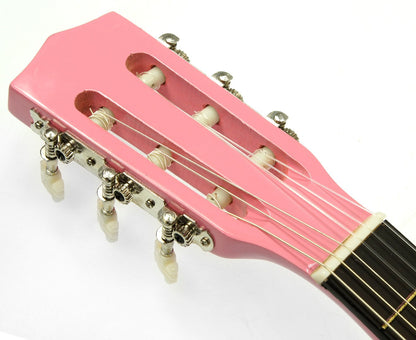 Karrera 34in Acoustic Wooden Childrens Guitar - Pink