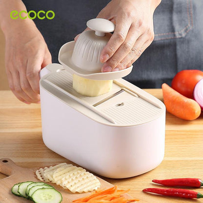 Ecoco Vegetable Chopper Spiralizer Vegetable Slicer Dicer Onion Food Cutter Home Use Karki