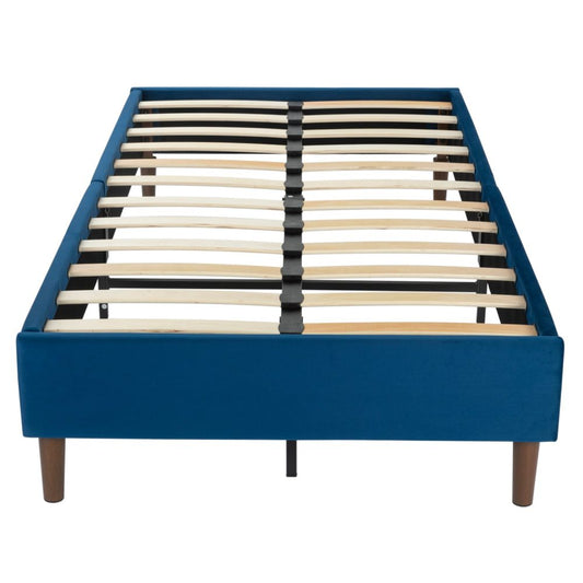 Velvet Blue Bed Frame &#8211; Double