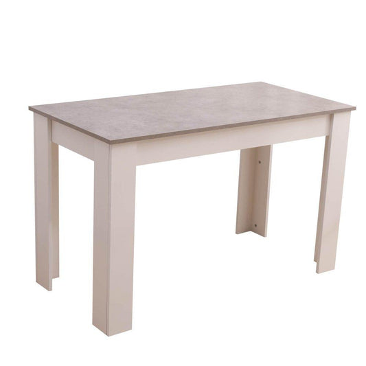 Dining Table Rectangular Wooden 120M-Grey & White