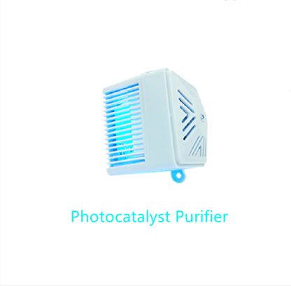 Cat Toilet Litter Box Tray House W Sky window Drawer Photocatalyst Purifier Blue