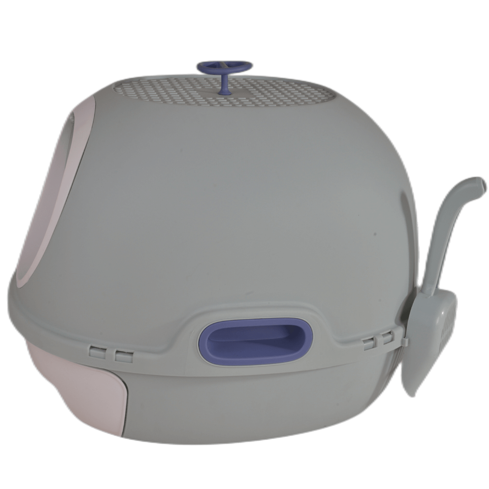 Hooded Cat Toilet Litter Box Tray House With Drawer and Scoop Blue