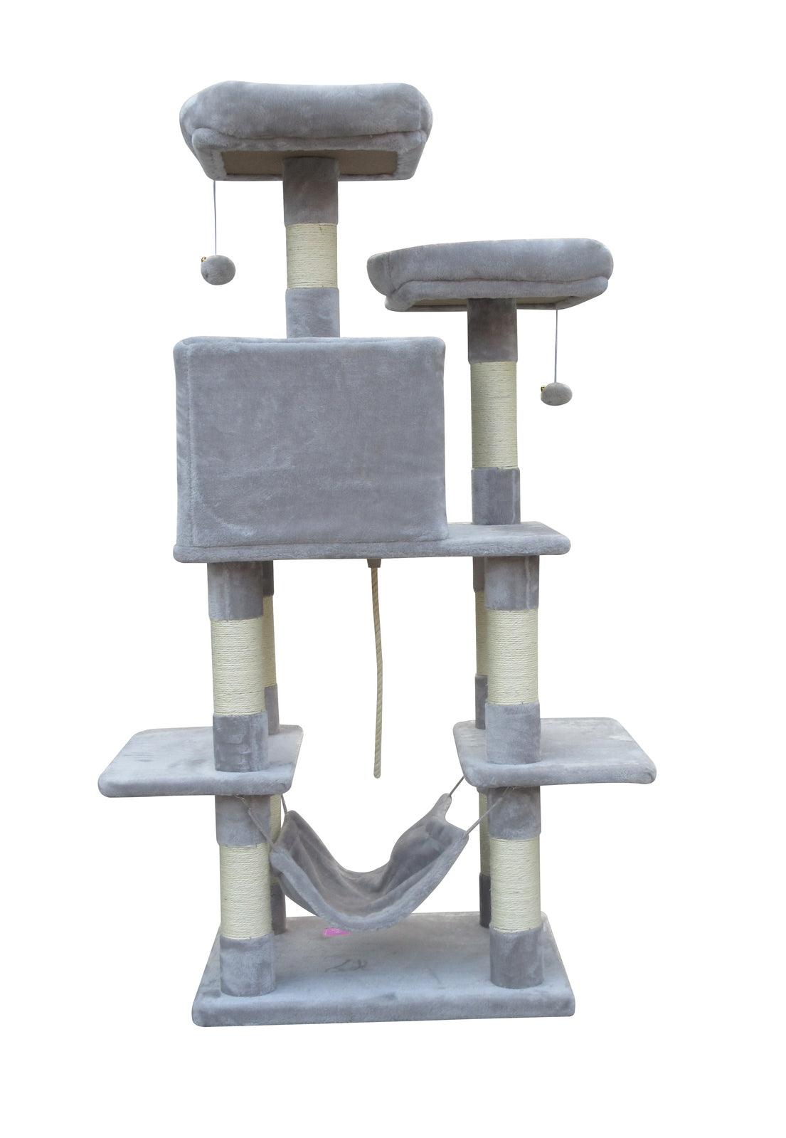 145 cm Cat Scratching Post Tree Scratcher Pole-Little Grey