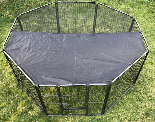 80 cm Heavy Duty Pet Dog Puppy Cat Rabbit Exercise Playpen Fence With Cover