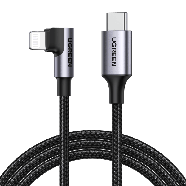 UGREEN 60763 90 Degree USB-C to iPhone 8-pin Cable 1M
