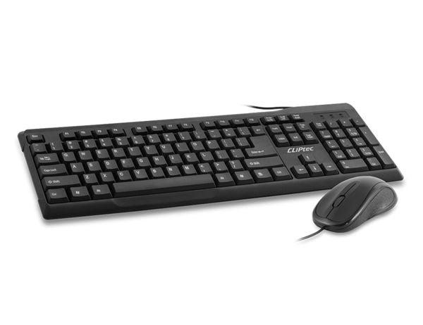 CLiPtec OFIZ-COMBO USB KEYBOARD AND MOUSE COMBO SET (SPILL RESISTANT DESIGN) Black