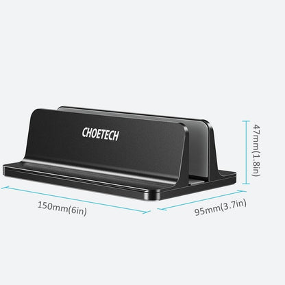 CHOETECH H038-BK Desktop Aluminum Stand With Adjustable Dock Size for Laptops and Tablets