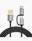 CHOETECH XAC-0012-102BK 2-in-1 USB Type C+Micro USB Cable 1.2m Charge & Sync for Samsung Phones