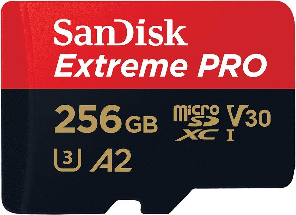 SANDISK SDSQXCZ-256G-GN6MA TF Extreme PRO A2 V30 UHS-I/U3 170R/90W WITH SD ADAPTER