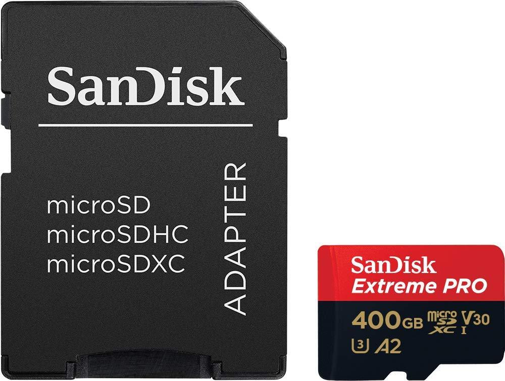 SANDISK SDSQXCZ-400G-GN6MA TF Extreme PRO A2 V30 UHS-I/U3 170R/90W WITH SD ADAPTER