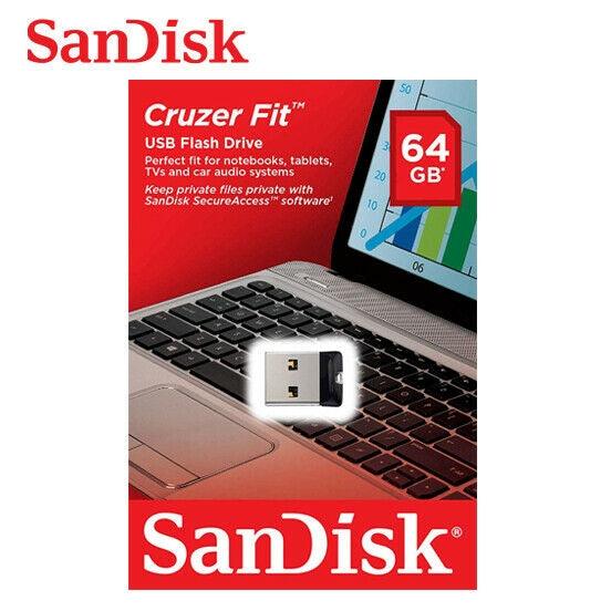 SanDisk Cruzer Fit CZ33 64GB USB Flash Drive