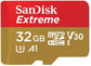 SANDISK SDSQXAF-032G-GN6MN 32GB MICRO SDHC EXTREME A1 V30, UHS-I/ U3, 100MB/s ,NO SD ADAPTER